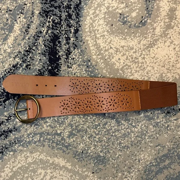 Lauren Ralph Lauren Brown Floral Dress Belt - Picture 2 of 4